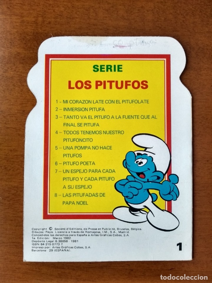 C&oacute;mics: Los Pitufos 1 - Gr&aacute;ficas Cobas S.A. - Mi coraz&oacute;n late con el pitufolate - Foto 2