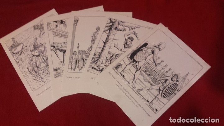 C&oacute;mics: LOTE DE 9 ILUSTRACIONES-EX-LIBRIS DE LA EDITORIAL NETCOM2 SOBRE J- MARTIN - Foto 2