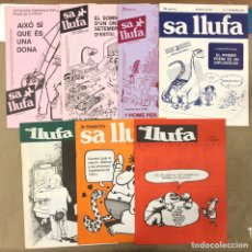 Cómics: SA LLUFA. LOTE 7 NÚMEROS DE LA PUBLICACIÓN SATÍRICA BARCELONESA. N° 4, 5, 6, 7, 12, 13 Y 14 (‘85/86)
