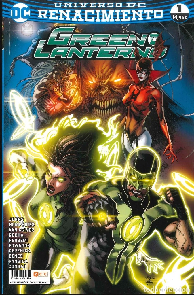 C&oacute;mics: GREEN LANTERNS RENACIMIENTO N&Uacute;MERO 1 ECC EDICIONES DC C&Oacute;MICS