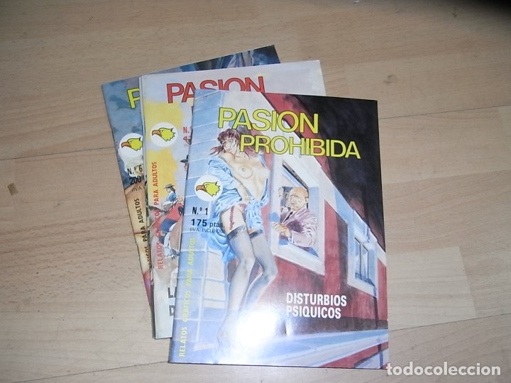 Comics: Pasion Prohibida, numeros 1.2.3. y 6, 12 euros por cada numero