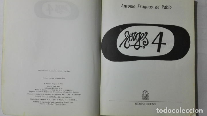 C&oacute;mics: FORGES 4, PRIMERA EDICION, A&Ntilde;O 1976, EDITORIAL SEDMAY EDICIONES - Foto 3