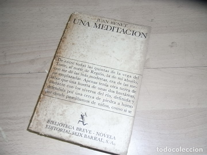 C&oacute;mics: Juan Benet,Una meditacion, Seix Barral - Foto 1