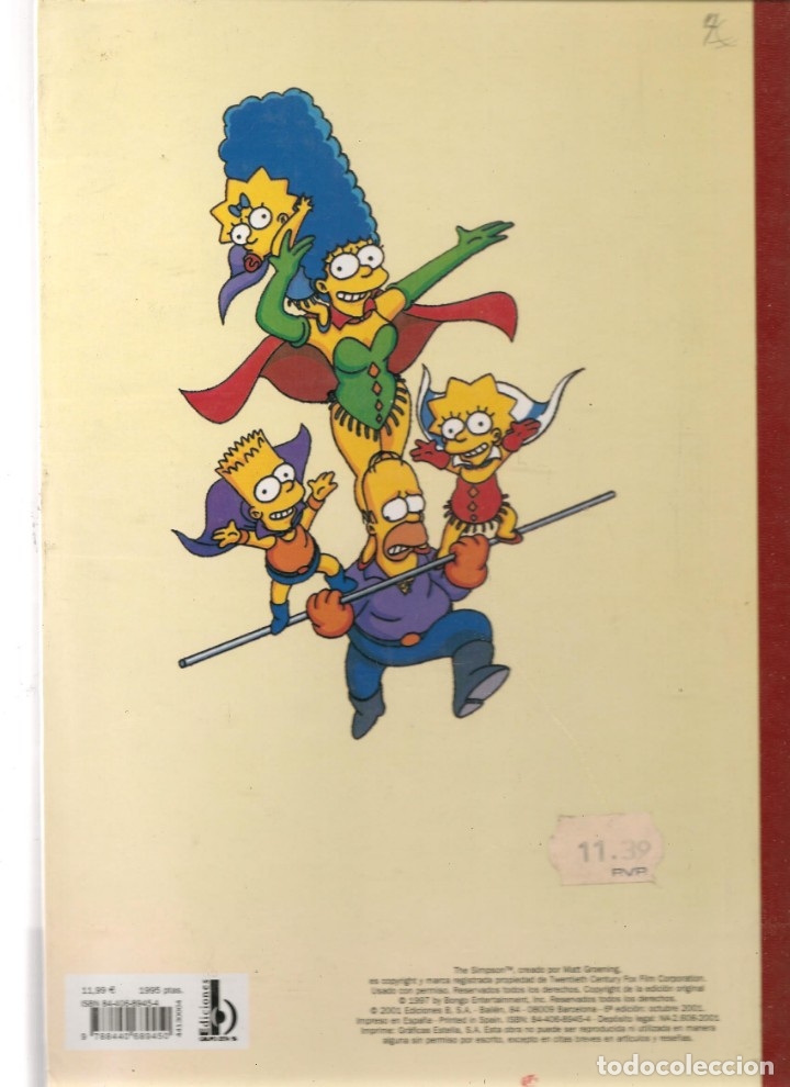 C&oacute;mics: SUPER SIMPSON. N&ordm; 4.  EDICIONES B. 2001. (Z/30) - Foto 2