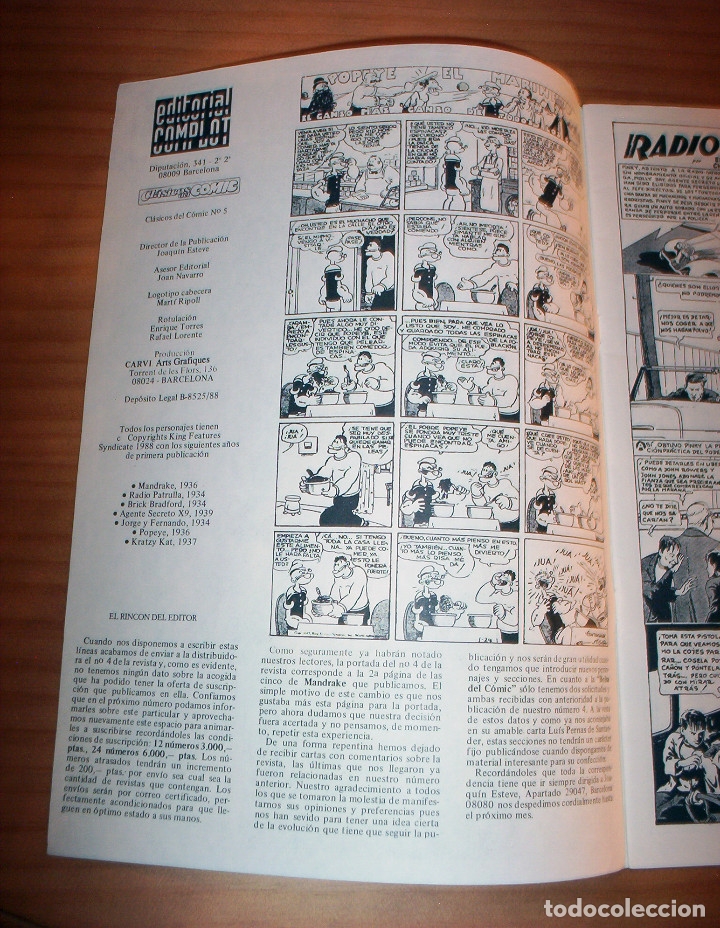 C&oacute;mics: CL&Aacute;SICOS DEL C&Oacute;MIC - N&ordm; 5 - A&Ntilde;O 1988 - PERFECTO ESTADO - Foto 2