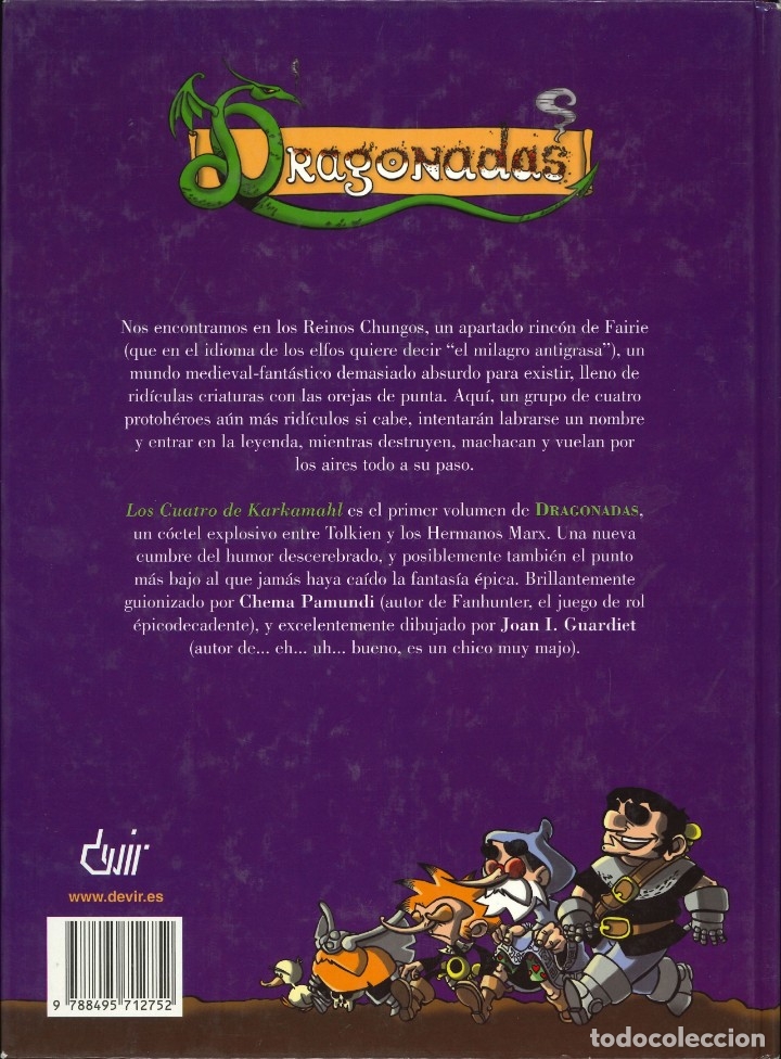 C&oacute;mics: DRAGONADAS - DEVIR  /  N&Uacute;MERO 1 (LOS CUATRO DE KARKAMAHL) - Foto 2