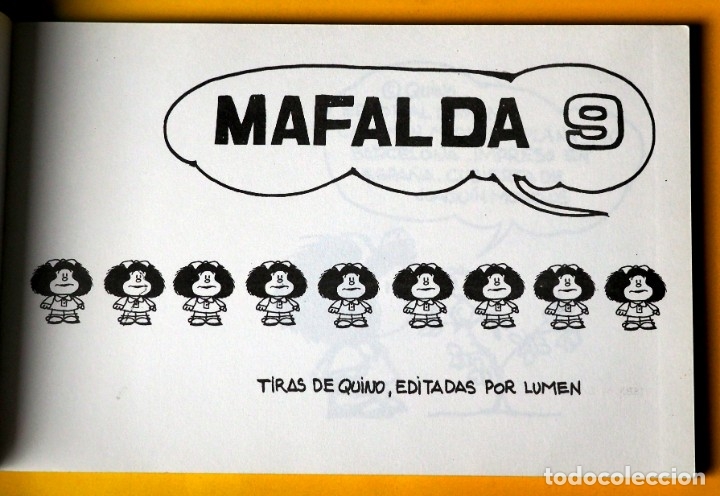 C&oacute;mics: COMICS MAFALDA DE QUINO .EDITORIAL LUMEN N&ordm; 9 - Foto 2