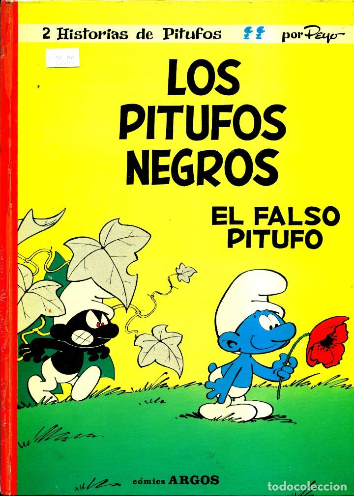C&oacute;mics: LOS PITUFOS NEGROS Y EL FALSO PITUFO (ARGOS, 1969) DE PEYO - Foto 1