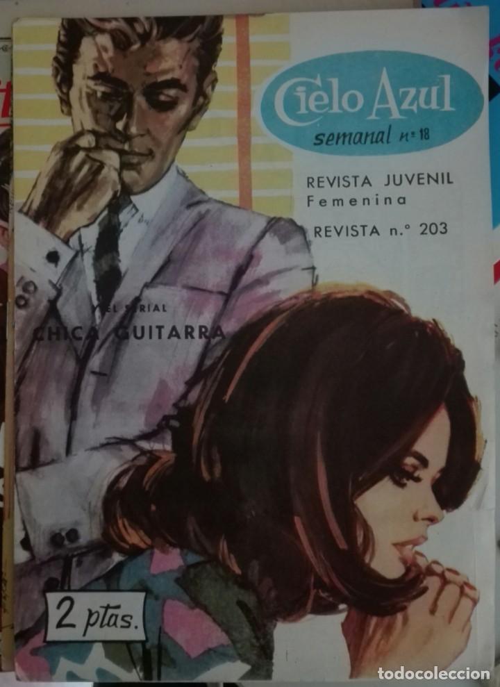 Comics : Cielo Azul Semanal n&ordm; 18. Revista juvenil femenina n&ordm; 203. Ediciones Manhattan. 1965