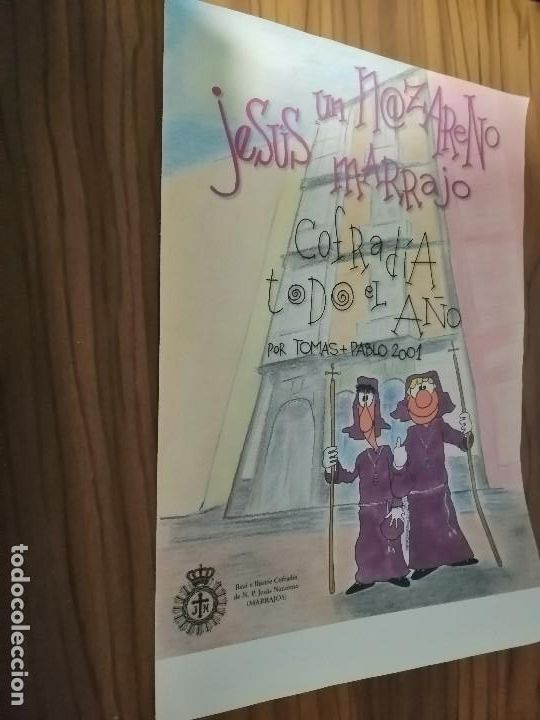 C&oacute;mics: JESUS UN NAZARENO MARRAJO COFRADIA TODO EL A&Ntilde;O. TOM&Aacute;S + PABLO. 4 P&Aacute;G GRAN TAMA&Ntilde;O. BUEN ESTADO. E1 A