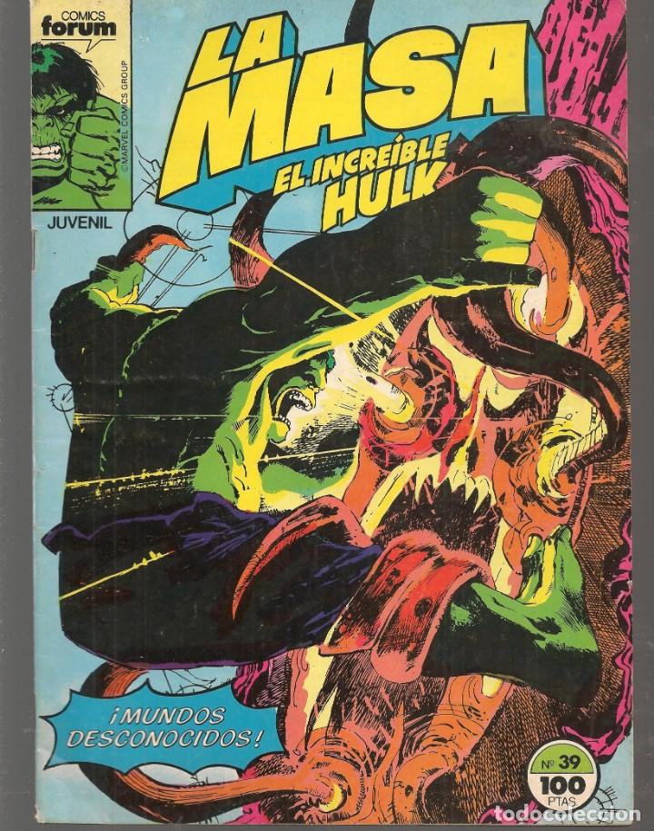C&oacute;mics: LA MASA. EL INCREIBLE HULK. N&ordm; 39. FORUM. (P/C58) - Foto 1