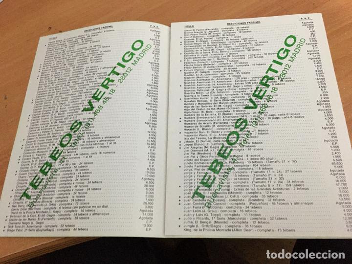C&oacute;mics: TEBEOS VERTIGO. LISTA DE PRECIOS (COB58) - Foto 2