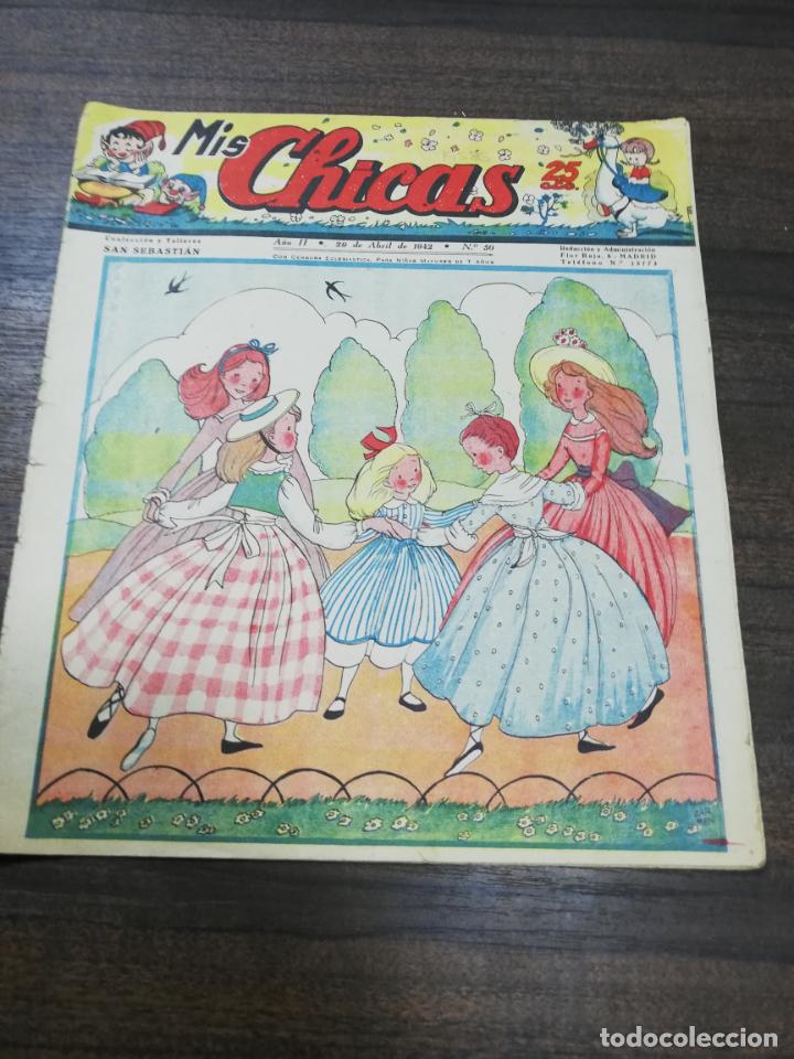 C&oacute;mics: MIS CHICAS. A&Ntilde;O II. ABRIL DE 1942. N&ordm; 50. COLECCION Y TALLERES SAN SEBASTIAN.