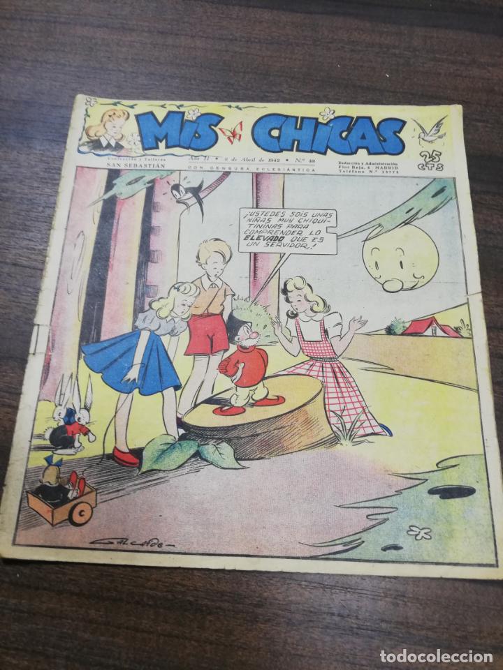 C&oacute;mics: MIS CHICAS. A&Ntilde;O II. ABRIL DE 1942. N&ordm; 48. COLECCION Y TALLERES SAN SEBASTIAN.