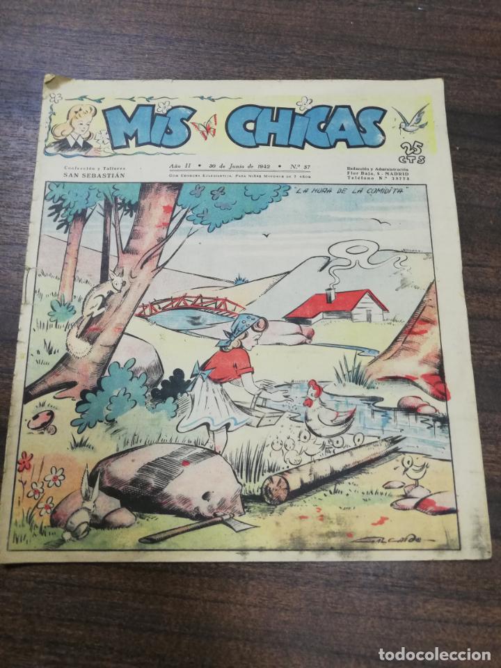 C&oacute;mics: MIS CHICAS. A&Ntilde;O II. JUNIO DE 1942. N&ordm; 57. COLECCION Y TALLERES SAN SEBASTIAN.