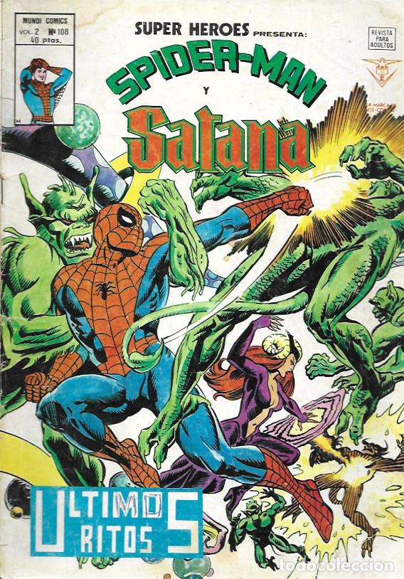 C&oacute;mics: Super Heroes v2. V&eacute;rtice 1974. N&ordm; 108 - Spiderman y Satana - Foto 1