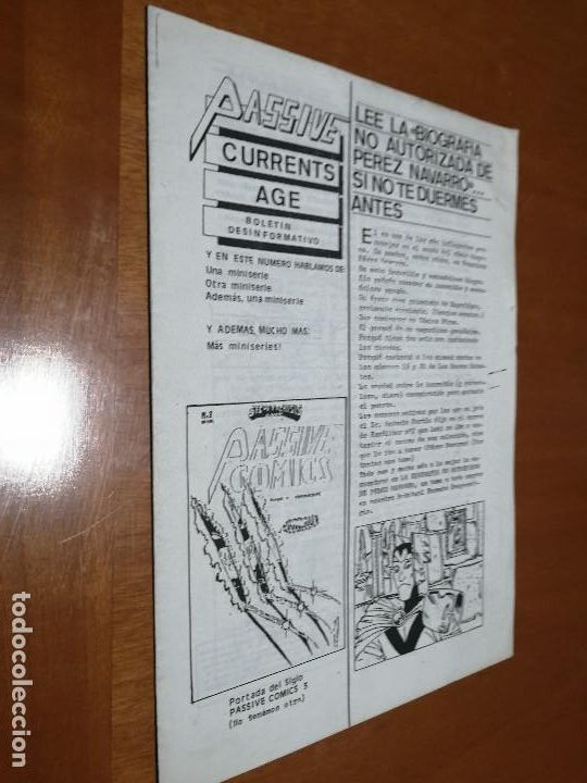 Fumetti: PASSIVE CURENTS AGE 1. AUTOPUBLICADO. HUMOR SOBRE SUPERH&Eacute;ROES. GRAPA. BUEN ESTADO. RAR&Iacute;SIMO
