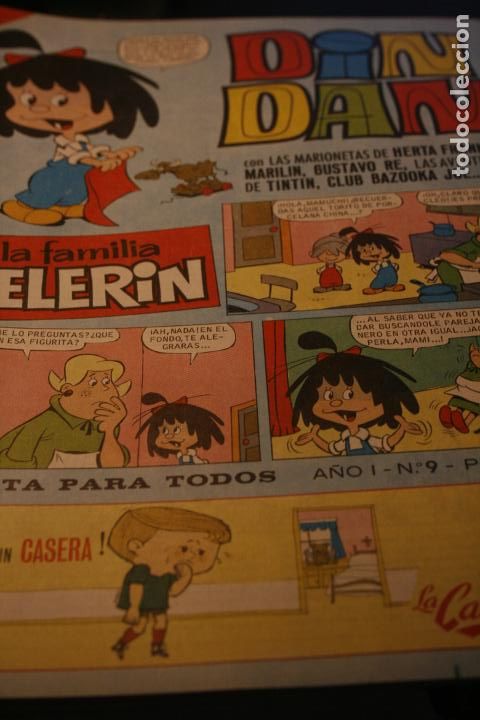 C&oacute;mics: DIN DAN LA FAMILIA TELERIN N&ordm; 9 ORIGINAL BRUGUERA CLUB BAZOOKA JOE COLA CAO LA CASERA TINTIN 1965