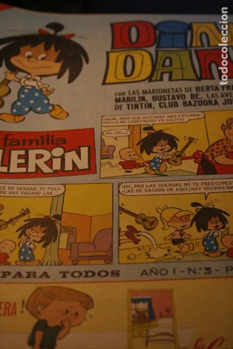 C&oacute;mics: DIN DAN LA FAMILIA TELERIN N&ordm; 3 ORIGINAL BRUGUERA CLUB BAZOOKA JOE COLA CAO LA CASERA TINTIN 1965