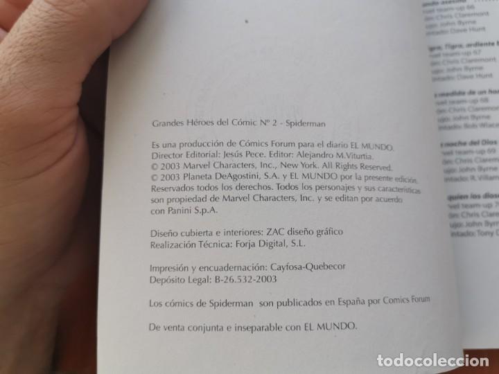 C&oacute;mics: GRANDES H&Eacute;ROES DEL COMIC SPIDERMAN 2 BIBLIOTECA EL MUNDO 2003 - Foto 2