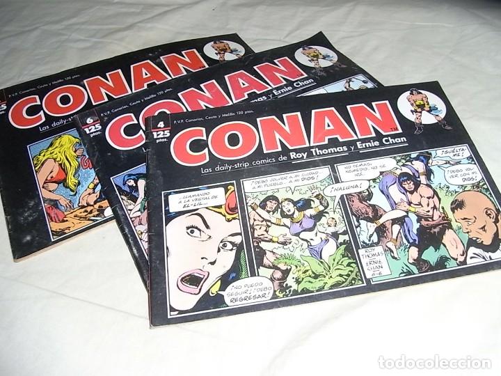 C&oacute;mics: Conan. Los daily-strip comics de Roy Thomas (negro), numeros 4.6. y 8 - Foto 1