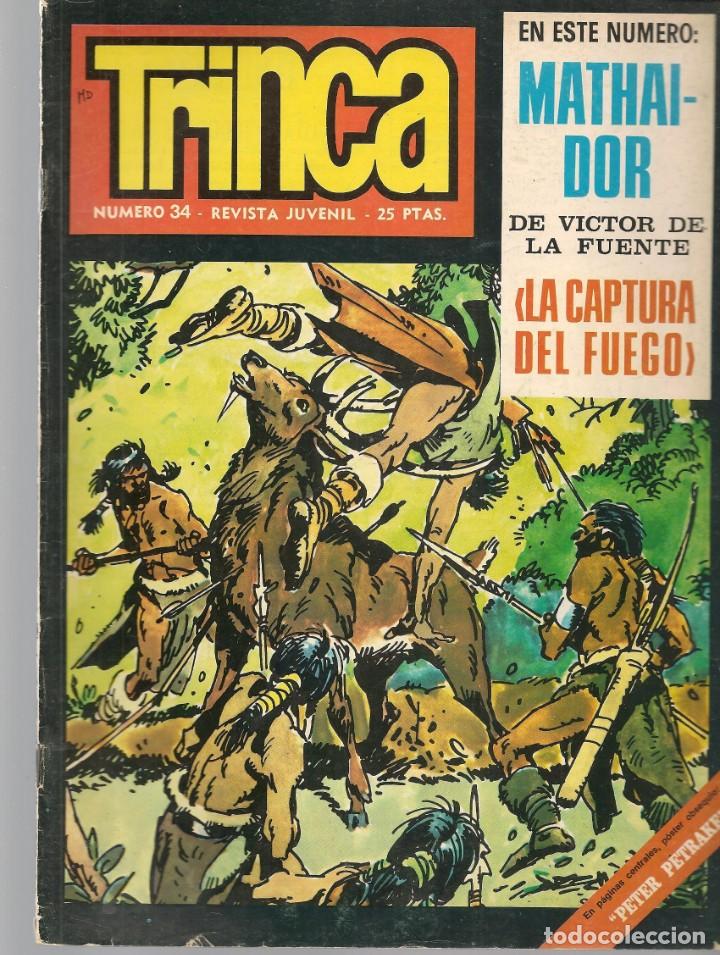 C&oacute;mics: TRINCA. N&ordm; 34. MATHAIDOR. CON POSTER CENTRAL.  EDC. DONCEL, 1970.(P/B3) - Foto 1