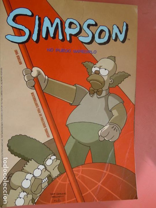 C&oacute;mics: SIMPSON NO PUEDO IMPEDIRLO  Matt Groening. Comic Bongo. - Foto 1