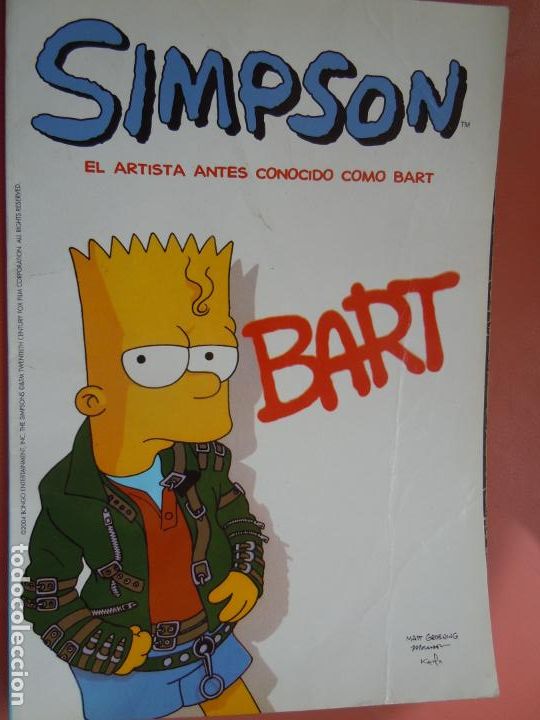 C&oacute;mics: SIMPSON ,EL ARTISTA ANTES CONOCIDO COMO BART   Matt Groening. Comic Bongo. - Foto 1