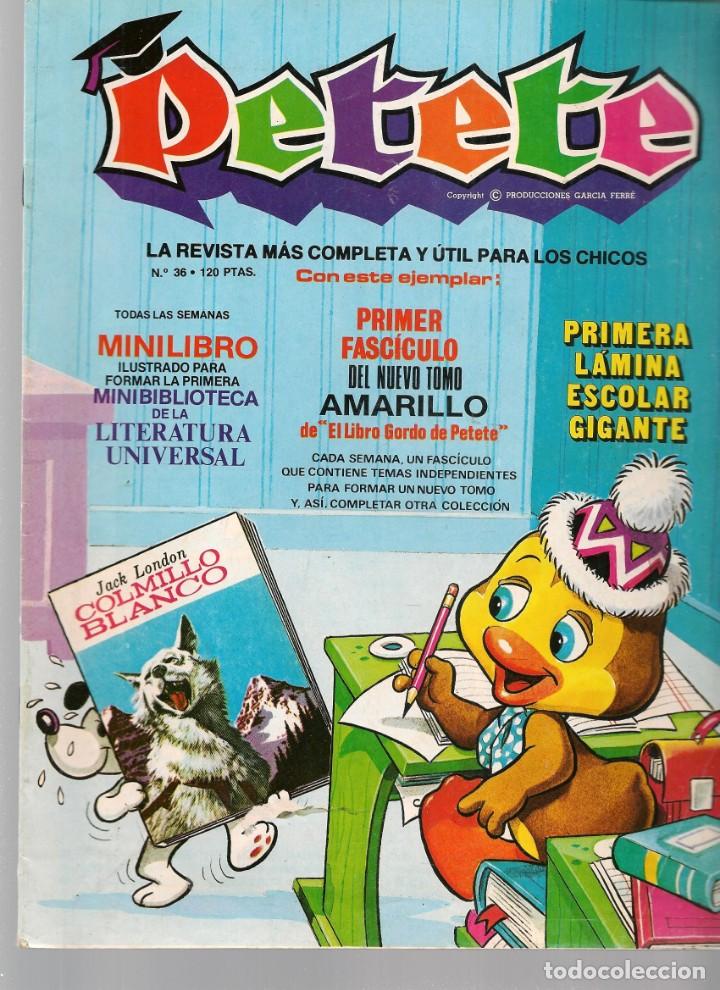 C&oacute;mics: REVISTA PETETE. N&ordm; 36. (B/A57) - Foto 1