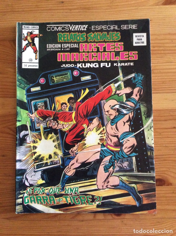 C&oacute;mics: relatos salvajes artes marciales judo-kung fu-karate 1979 vertice 44