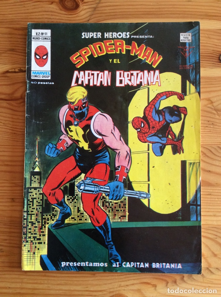 C&oacute;mics: Spiderman y el Capitan Britania V2 n&ordm;91 Marvel Vertice - Foto 1