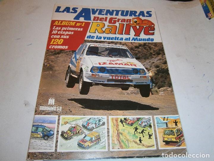 Comics: LAS AVENTURAS DEL GRAN RALLYE DE LA VUELTA AL MUNDO ALBUM N&ordm; 1 INCOMPLETO (FALTA 1 CROMO)