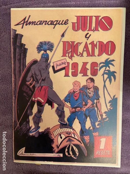 C&oacute;mics: FACSIMIL ALMANAQUE JULIO Y RICARDO 1946 NUEVO - Foto 1
