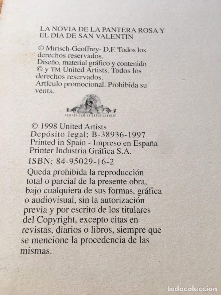 C&oacute;mics: CUENTO COLECCI&Oacute;N SUPERESTRELLAS ANIMADAS PANTERA ROSA N&Uacute;MERO 20 ( 1997 WARNER BROS) - Foto 2