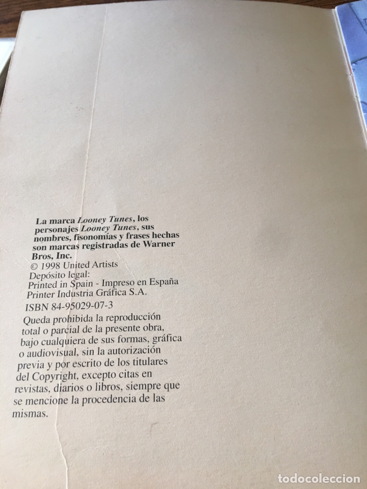 C&oacute;mics: CUENTO COLECCI&Oacute;N SUPERESTRELLAS ANIMADAS SPEEDY GONZALEZ N&Uacute;M.8 ( 1998 WARNER BROS) - Foto 3