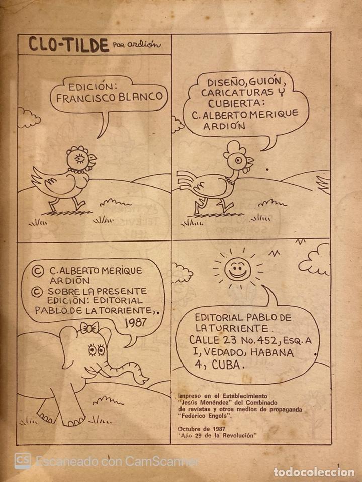 C&oacute;mics: CUBA. CLOTILDE. EDITORIAL PABLO DE LA TORRIENTE. 1987. - Foto 2