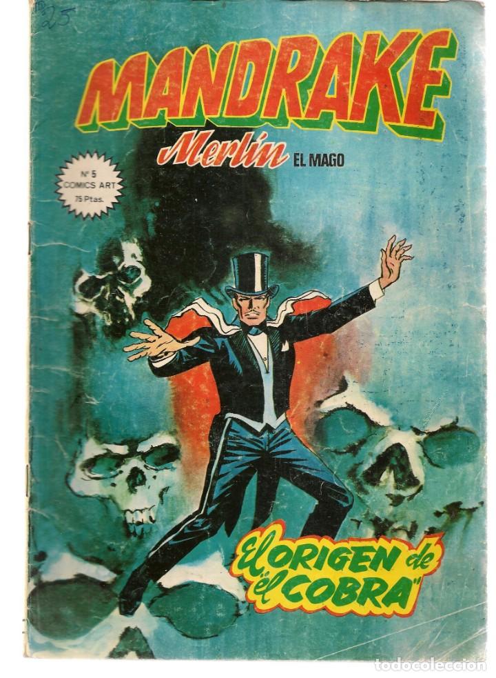 C&oacute;mics: MANDRAKE. MERL&Iacute;N EL MAGO. N&ordm; 5. EL ORIGEN DE &uml;EL COBRA&uml;. COMICS ART. (C/A34) - Foto 1