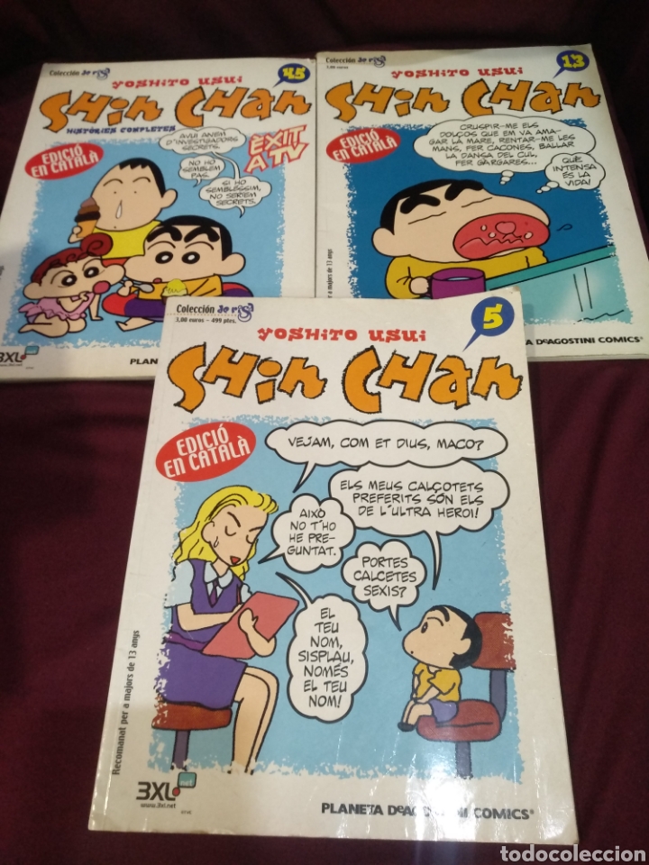 C&oacute;mics: 3 comics, Shin Chan, colecci&oacute;n de risa, en catal&aacute;n, planeta - Foto 1