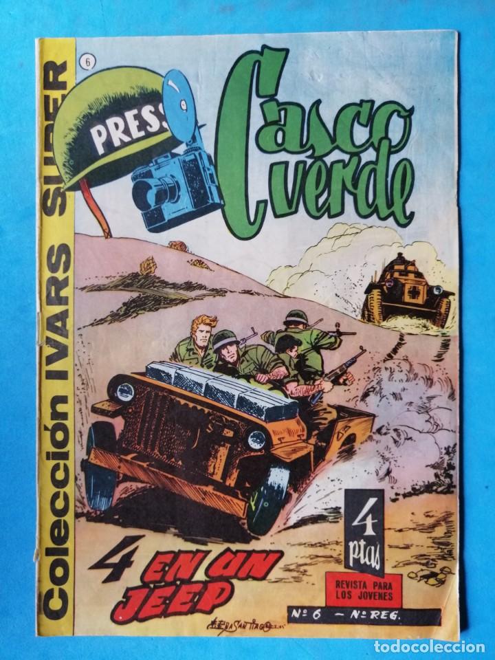 C&oacute;mics: CASCO VERDE N&ordm; 6 - 4 EN UN JEEP - EDITORIAL IVARS 1966 - Foto 1