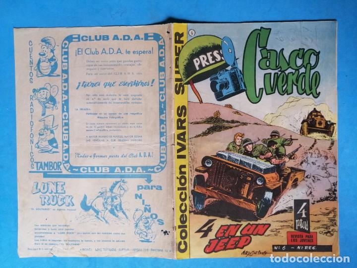 C&oacute;mics: CASCO VERDE N&ordm; 6 - 4 EN UN JEEP - EDITORIAL IVARS 1966 - Foto 2