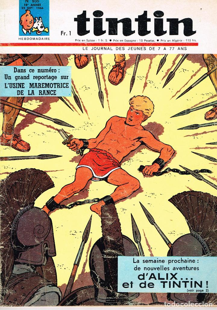 C&oacute;mics: Revista Tintin n&ordm; 935.a&ntilde;o 1967.original franc&eacute;s.