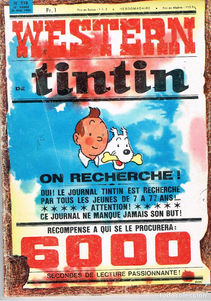 C&oacute;mics: Revista Tintin n&ordm; 918.A&ntilde;o 1966.original franc&eacute;s