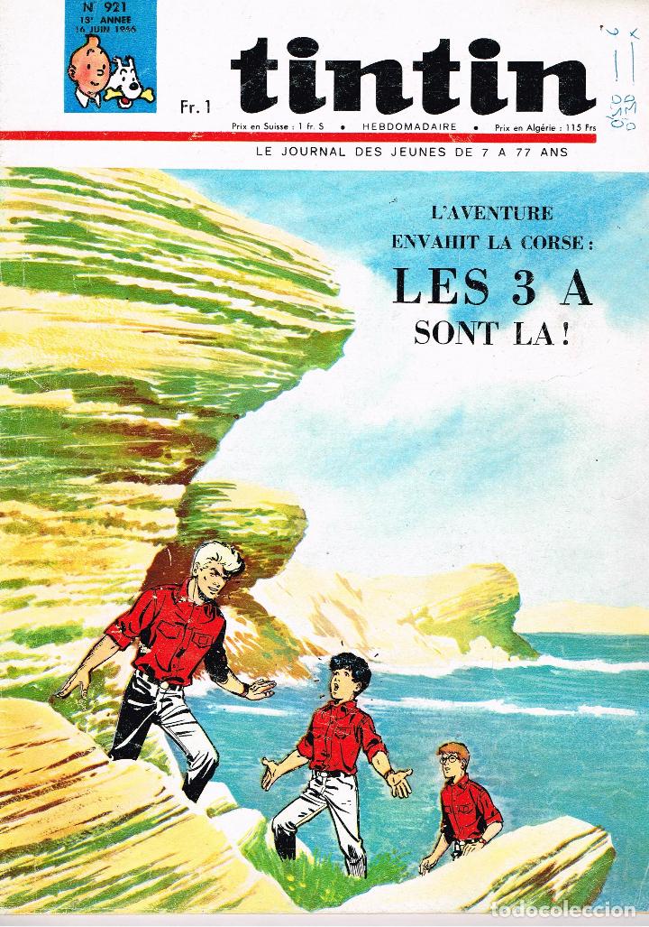 C&oacute;mics: Revista Tintin n&ordm; 921.A&ntilde;o 1966.original franc&eacute;s