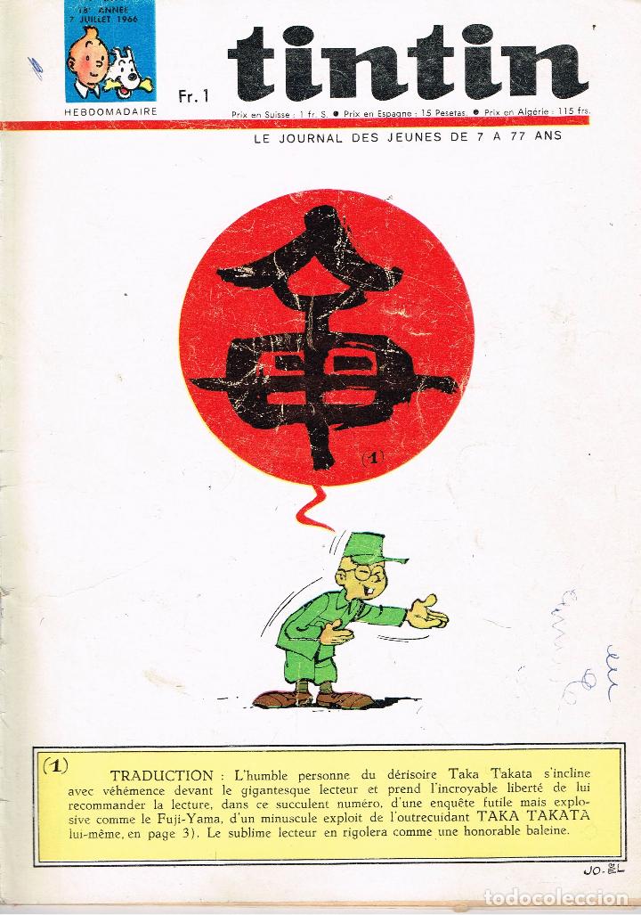 C&oacute;mics: Revista Tintin n&ordm; 924,A&ntilde;o 1966.original franc&eacute;s.