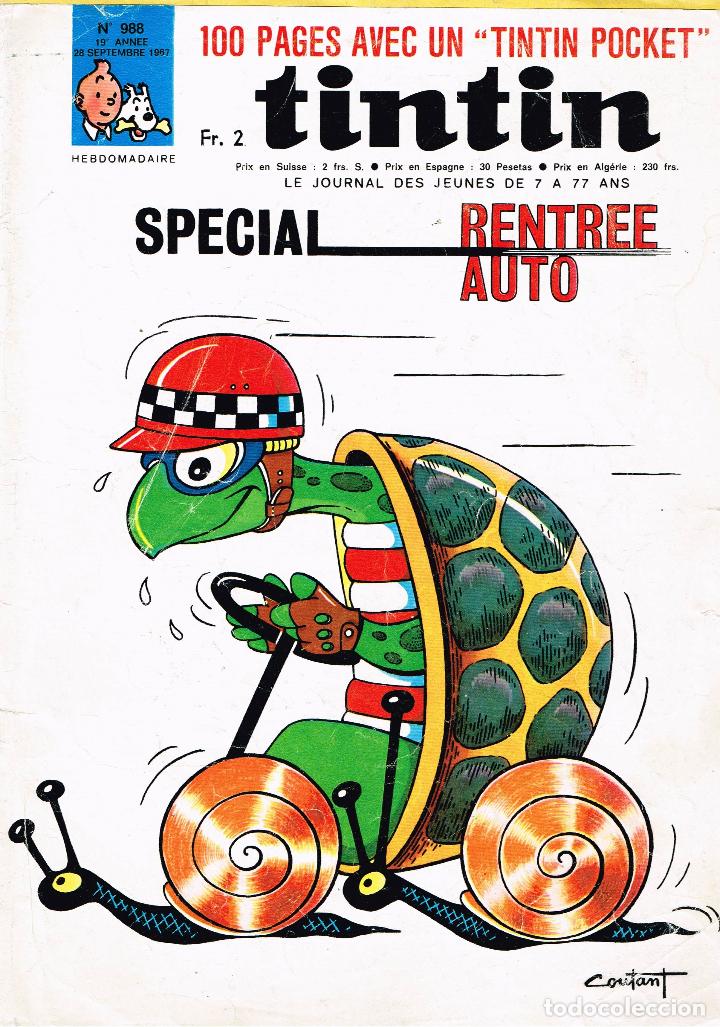 C&oacute;mics: Revista Tintin n&ordm; 988,A&ntilde;o 1967.original franc&eacute;s.