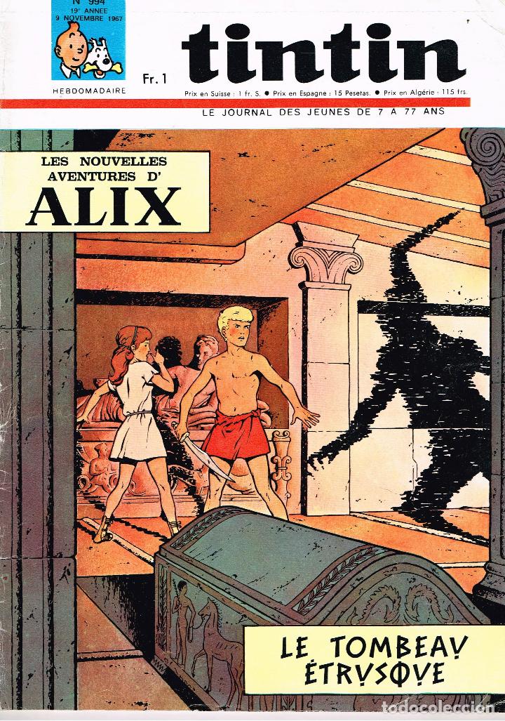 C&oacute;mics: Revista Tintin n&ordm; 994 ,A&ntilde;o 1967.original franc&eacute;s.