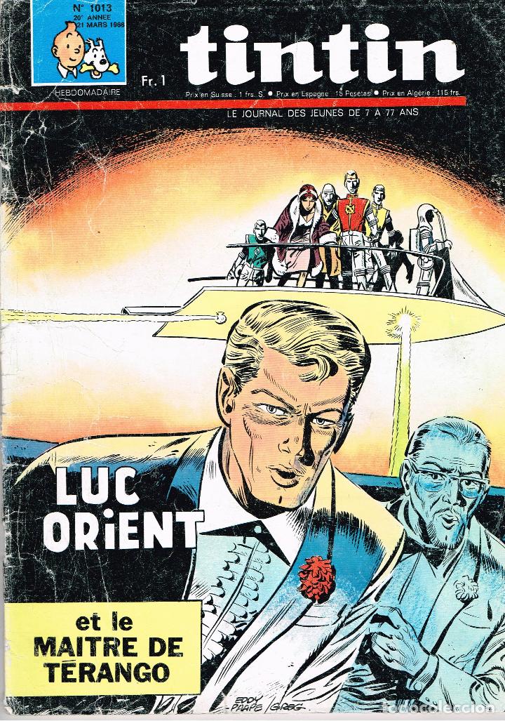 C&oacute;mics: Revista Tintin n&ordm; 1013,A&ntilde;o 1968.original franc&eacute;s.