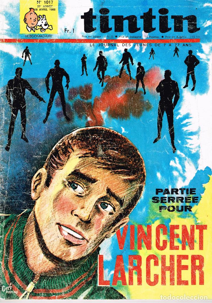 C&oacute;mics: Revista Tintin n&ordm; 1017,A&ntilde;o 1966.original franc&eacute;s.