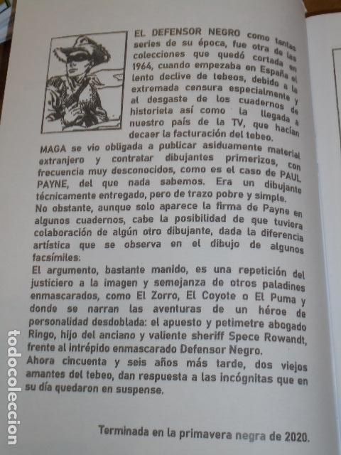 C&oacute;mics: EL DEFENSOR NEGRO N&ordm; 62 (NUNCA ANTES EDITADO) - Foto 2