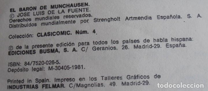 C&oacute;mics: EL BARON DE MUNCHAUSEN, CLASICOMIC 4 - Foto 3